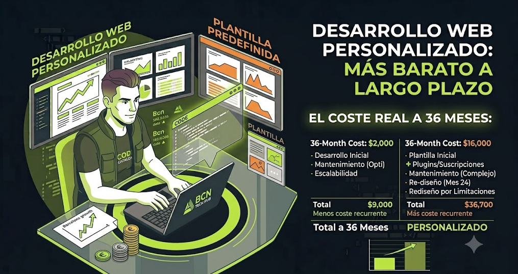 Desarrollo web personalizado: más barato a largo plazo